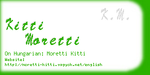 kitti moretti business card